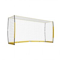 Poarta de fotbal 3.6 x 1.8 m, Portabila si pliabila, tarusi fixare, plasa, stalpi fibra de sticla, galben