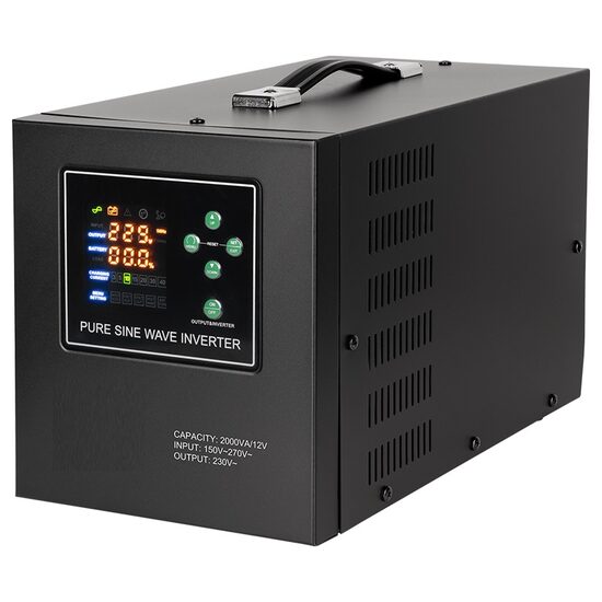 UPS sinus pur pentru centrale termice/Boilere, 2200 VA/1600 W, pentru baterie 12 V DC/ 50–200 Ah