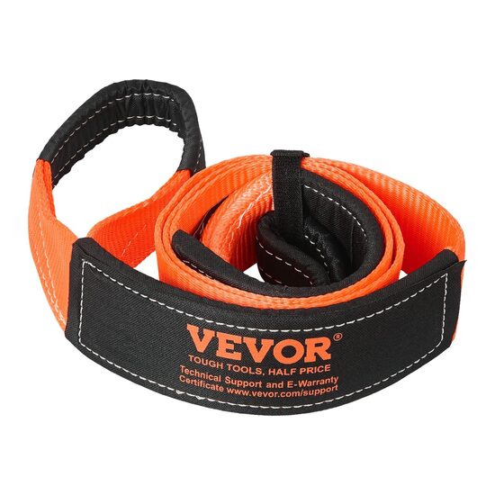 Curea de remorcare pentru off-road, lungime 2.4 m, Rezistenta la rupere 16 tone, bucla tripla, latime 76.2 mm