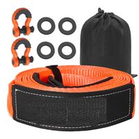 Curea de remorcare pentru off-road, lungime 6.1 m, Rezistenta la rupere 16 tone, latime 76.2 mm, 2 x inele D