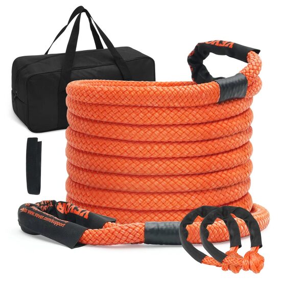 Franghie remorcare cu recuperare cinetica, Lungime 9.1 m, max 14 tone, 30% elasticitate, Geanta transport
