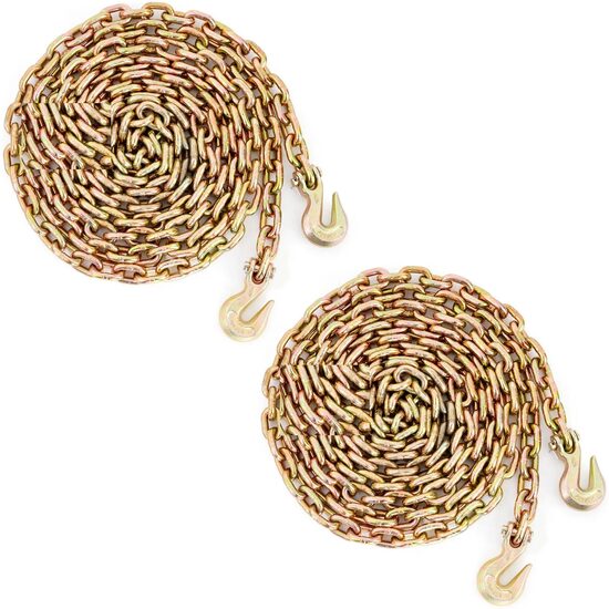 Set 2 x Lant pentru remorcare G80, Lungime 6 m, Diametru 9.5 mm, Capacitate 3200 kg