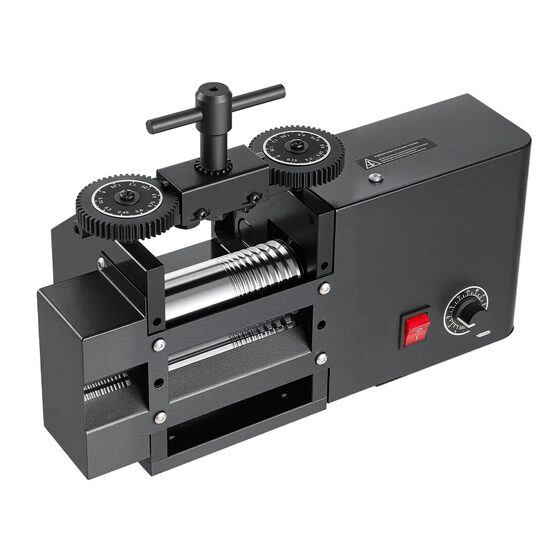 Masina electrica de laminat aur, argint, cupru, Grosime reglabila 0.03-7 mm, 4 in 1, Putere 90 W