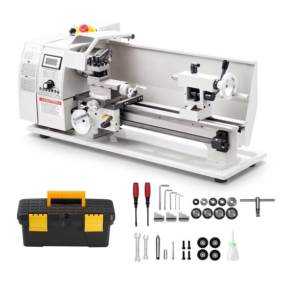 Strung pentru metal 650 W, 14 filete metrice si 10 filete imperiale, 220 x 402 mm, Viteza max ax 2500 rpm