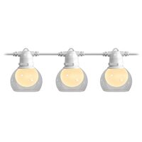 Ghirlanda decorativa led, 10 x becuri incluse, Exterior IP44, Lumina calda 3000K, Lungime 8 m, Alba