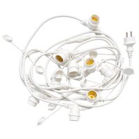 Ghirlanda decorativa pentru 10 becuri, Exterior IP65, Lungime 10 m, Alba, Extensibila max 50 m