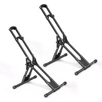Set 2 x Suport pliabil pentru bicicleta, compatibil cu diametrele roților de 508-737 mm, Otel, Negru