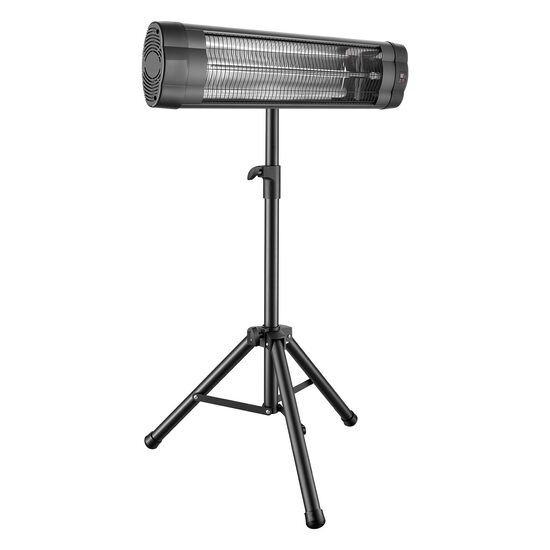 Incalzitor cu infrarosu pe trepied, 2500 W, 3 x trepte caldura, Telecomanda, Temporizator
