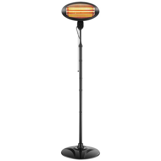 Incalzitor cu infrarosu pe suport, 2000 W, 3 x trepte caldura, Inaltime reglabila