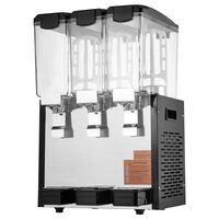 Dozator bauturi cu 3 x posturi, Racire 7-12°C, Capacitate 30 l, robinet inox anti-picurare, 450 W