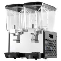 Dozator bauturi cu 2 x posturi, Racire 7-12°C, Capacitate 18 l, carcasa inox, robinet anti-picurare, 370 W