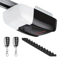 Kit automatizare usi garaj, Forta tractiune 800 N, max 80 kg, sina cu 4 sectiuni, 2 x Telecomenzi, actionare curea
