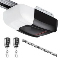 Kit automatizare usi garaj, Forta tractiune 1000 N, max 100 kg, sina cu 4 sectiuni, 2 x Telecomenzi, actionare cu lant, led