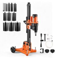 Masina de carotat umed/uscat cu suport cu roti, Diametru gaurire 20-305 mm, 3000 W, 550 rpm, 12 x carote incluse