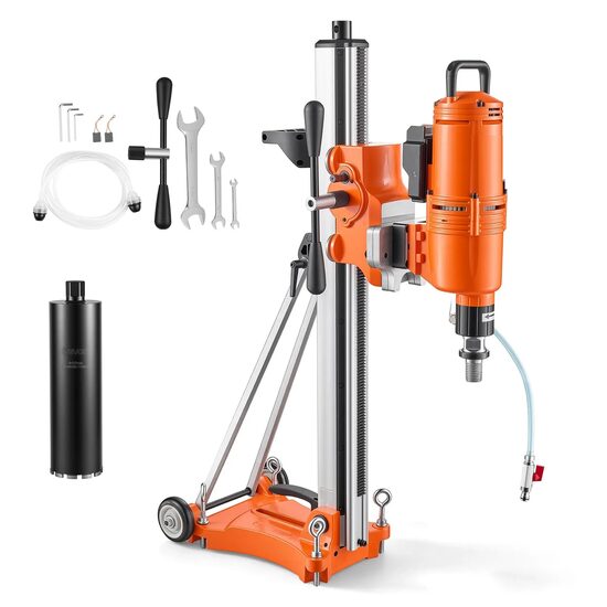 Masina de carotat umed/uscat cu suport cu roti, Diametru gaurire 20-450 mm, 4500 W, 1150 rpm, 1 x carota inclusa de 127 mm