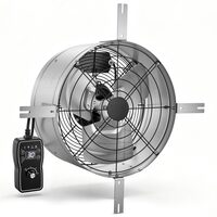 Ventilator de mansarda, Termostat inteligent, 38 cm, Metal, Debit 2208.7 m³/h