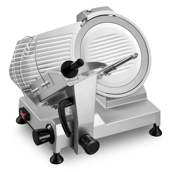 Feliator carne profesional, 400 W, Diametru disc 300 mm, Grosime reglabila 0-15 mm, 300-450 rpm