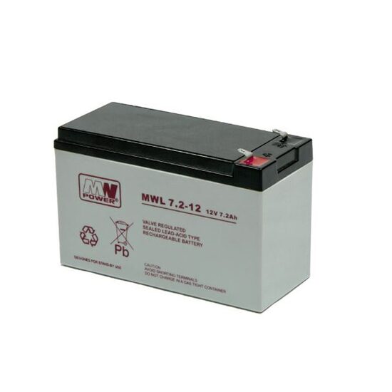 Acumulator stationar pentru UPS-uri, Tehnologie AGM VRLA 12 V, 7.2 Ah, fara intretinere