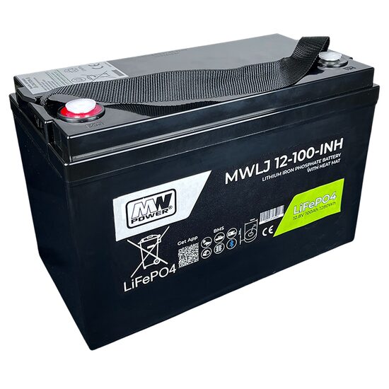 Acumulator LIFEPO4 12.8V 100 Ah, Bluetooth, pentru Sisteme fotovoltaice/solare Off-Grid