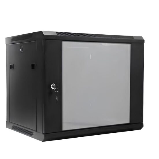 Rack metalic 19 inch, Inaltime 6U, 600 x 600 mm, usa frontala din sticla, max 30 kg