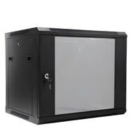 Rack metalic 19 inch, Inaltime 9U, 600 x 450 mm, usa frontala din sticla, max 30 kg