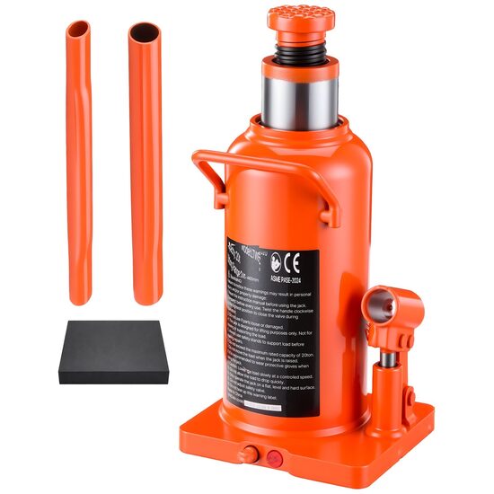 Cric hidraulic tip butelie, 20 tone, Inaltime 245-465 mm, brat lung, ridicare multidirectionala