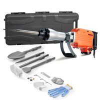 Ciocan demolator 2200 W, Maner reglabil, Cutie transport, 1350 bpm, 66 J, prindere HEX, 4 x dalti