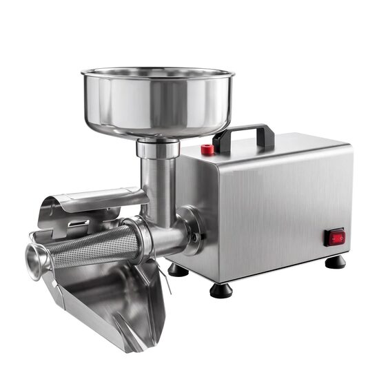 Masina electrica de stors rosii, capacitate 90 kg/h, motor cu inductie 250 W, Inox