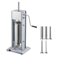 Masina manuala de umplut carnati, Inox, Verticala, 5 l capacitate, 5 x tuburi, 2 x viteze rapid si lent
