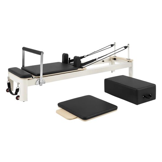 Aparat pilates, cadru Aluminiu, 2.3 m, max 181 kg, Sistem rezistenta 5 x arcuri, Role cu rulmenti dubli, sine inox
