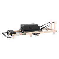 Aparat pilates pliabil, cadru lemn, 2.3 m, max 181 kg, Sistem rezistenta 5 x arcuri,  rulmenti dubli, franghii reglabile