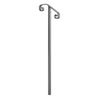 Balustrada pentru 1-2 x trepte, Otel, Negru, Kit instalare, max 100 kg