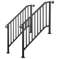 Set 2 x balustrade otel pentru 3-4 trepte, Unghi reglabil 0–45°, kit instalare