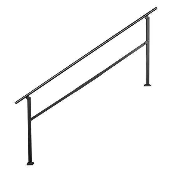 Balustrada otel pentru 5-7 trepte, Unghi reglabil 0–50°, kit instalare