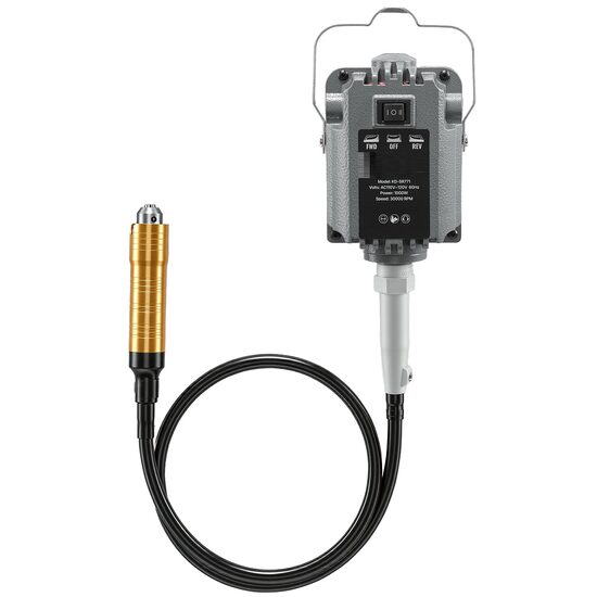 Polizor cu arbore flexibil si pedala, 1000 W, Turatie 30000 rpm, lungime ax 100 cm, 74 accesorii