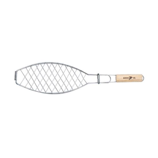 Gratar mobil pentru peste Strend Pro 36B, 310x130/580 mm, manere din lemn