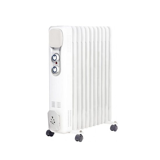 Calorifer electric 11 elementi, 3 trepte de putere, 1000W/1500W/2500W, lungime cablu alimentare 1.7 m
