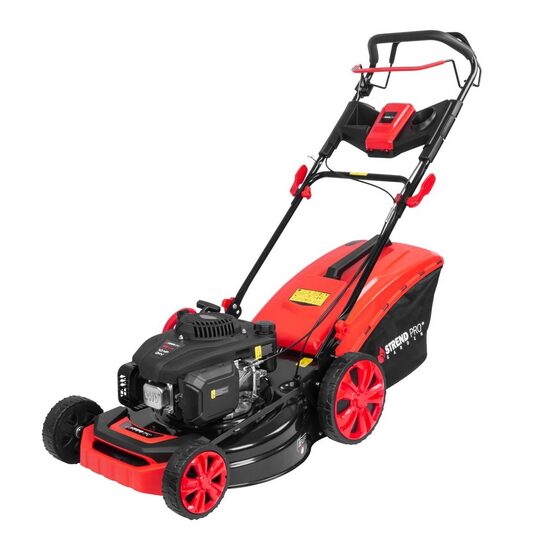 Masina de tuns iarba pe benzina 4 timpi, Strend Pro Loncin, Autopropulsata, 4 kW/5.4 CP, mulcire, aruncare laterala, tractiune spate, 25-75 mm, diametru taiere 508 mm, 60 l