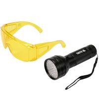 Kit lanterna led UV cu ochelari, Yato YT-08581, aluminiu, 300 lm