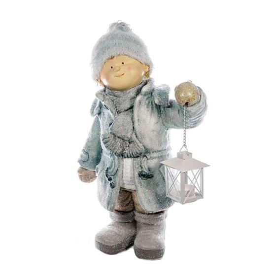 Decoratiune de craciun, Strend Pro Xecco 182029, Baietel cu lampion, 30x20x47cm