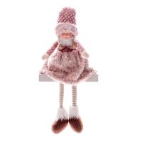 Decoratiune fetita inger, Strend Pro XmMX266, material textil, inaltime 58cm