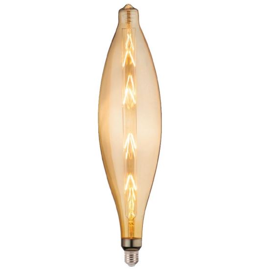 Bec led decorativ Eliptic-XL Amber, luminozitate 620 lm, E27, inaltime 46.5 cm