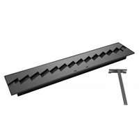 Arzator incastrabil, Bioetanol, 486 x 150 x 75 mm, Otel, Negru, pentru Interior/Exterior