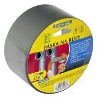 Banda adeziva pentru etanseizare tevi PVC, Strend Pro KL-PD, argintie, 50mm x 25m