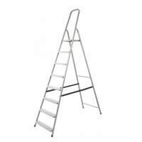 Scara aluminiu pliabila, 8 trepte, platforma, 125kg, Strend Pro D8