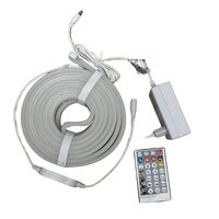 Kit banda led neon cu telecomanda, Horoz RGB Strip, Lungime 5 m, 50 W, IP65, 220 V