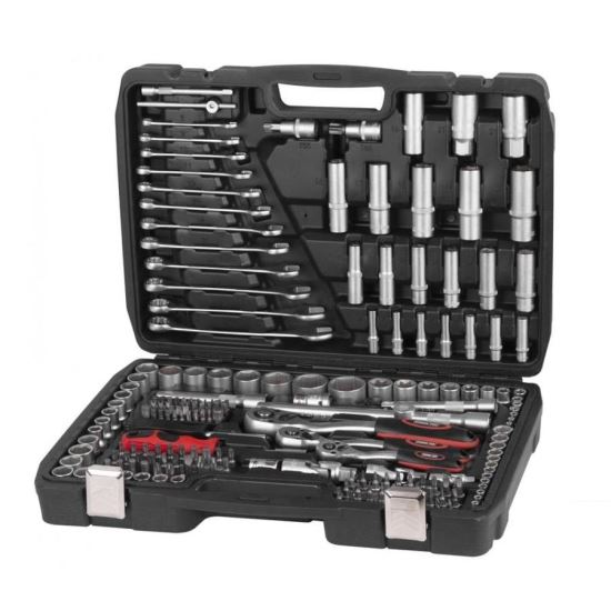 Trusa de scule si unelte Strend Pro Pro S221, 215 piese, 1/2", 1/4", 3/8", Crom-Vanadiu