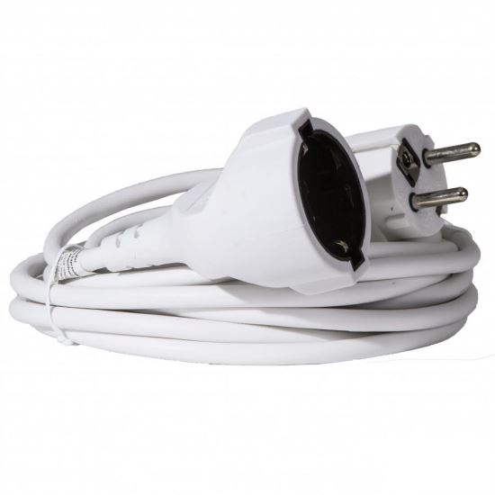 Cablu prelungitor cu cupla Home  NV 2-10/W, lungime 10 m, alb