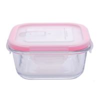 Caserola cu capac etans Strend Pro MagicHome BSG1, 750 ml, 15x15x6 cm, sticla borosilicata, patrata
