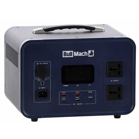 Statie de alimentare portabila Bull Mach Elektron 1000W / 1008 Wh, 315 Ah, 42x34x36 cm, Sinus Pur